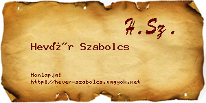 Hevér Szabolcs névjegykártya