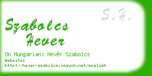 szabolcs hever business card